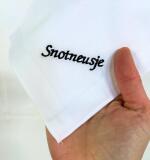 Mouchoir femme blanc personnalisé – coton doux brodé, 30x30 cm